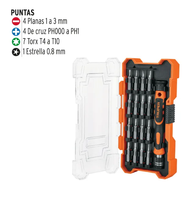 Destornillador Joyero Truper 16 Puntas